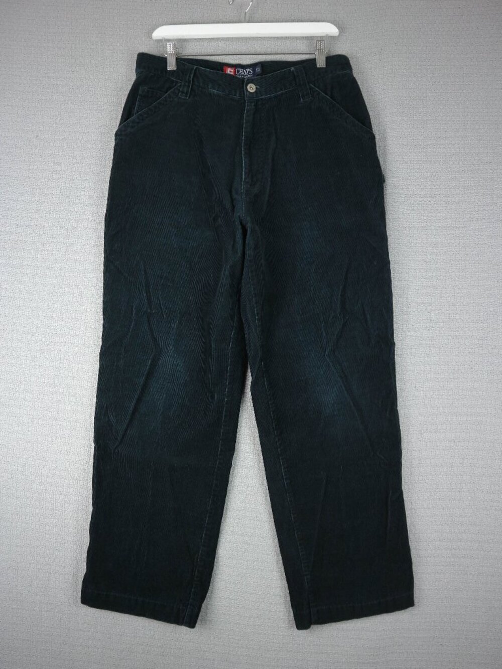Ralph Lauren Chaps Corduroy Black Faded Vintage Y2K Wide 31x32